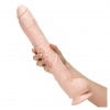 Detail na veľkosť XXL telového dilda v ultra realistickom tvare penisu.