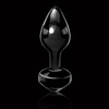 Krásny elegantný análny kolík z ručne fúkaného skla čiernej farby.