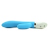 Menší silikónový vibrátor modrej farby Cuddle Bear s desiatmimi módmi vibrovania.