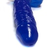 Ohybný želatínový penis v modro priehľadnej farbe.