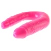 Ružové realistické obojstranné dildo pre dvojitú penetráciu do vagíny a análu.