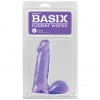 V balení fialový dildo penis so semenníkmi Basix Dong 6.