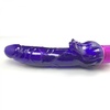 Ohybný, vodotesný vibrátor so stimuláciou klitorisu.