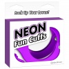 Balenie neónovo fialových pút z pevného kovu - Neon Fun Cuffs.