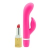 Maličký klitorisový vibrátor z kvalitného silikónu vo veľkostnom porovnaní s rúžom na pery.