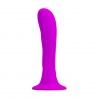 Silikónové dildo pre ženy pre stimuláciu bodu G a mužov pre stimuláciu prostaty vo fialovej farbe so ultra silnou prísavkou.
