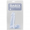 V balení číry dildo penis so semenníkmi Basix Dong 6.