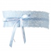 Modrý podväzkový pás je vyrobený z materiálu: 90% polyester, 10% elastan.