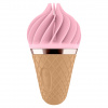 Zmrzlinový wand s rotačnou ružovou hlavicou na dráždenie a masáž erotogénnych zón. 