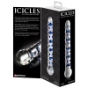 Icicles dildo s modrými výstupkami na kvalitnejšiu stimuláciu.