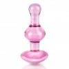 Elegantný análny kolík zo skla ružovej farby vhodný aj pre začiatočníkov.