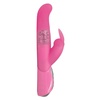 Kvalitný silikónový vibrátor s hodvábnym povrchom Smile Pearly Bunny ružovej farby so stimulátorom klitorisu a jemne zahnutou špičkou na dráždenie bodu G.