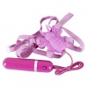 Vibračný strap-on motýlik v ružovej farbe na dráždenie klitorisu.