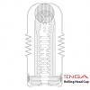 Detail štruktúry vnútra masturbátora Tenga Rolling Head Cup.