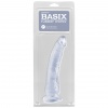 V balení priehľadné jemne zakrivené gumené dildo s prísavkou Basix Slim 7.