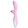Luxusný vibrátor so stimulátorom klitorisu a jemne zahnutou špičkou pre intenzívne dráždenie G bodu s tichými vibráciami.