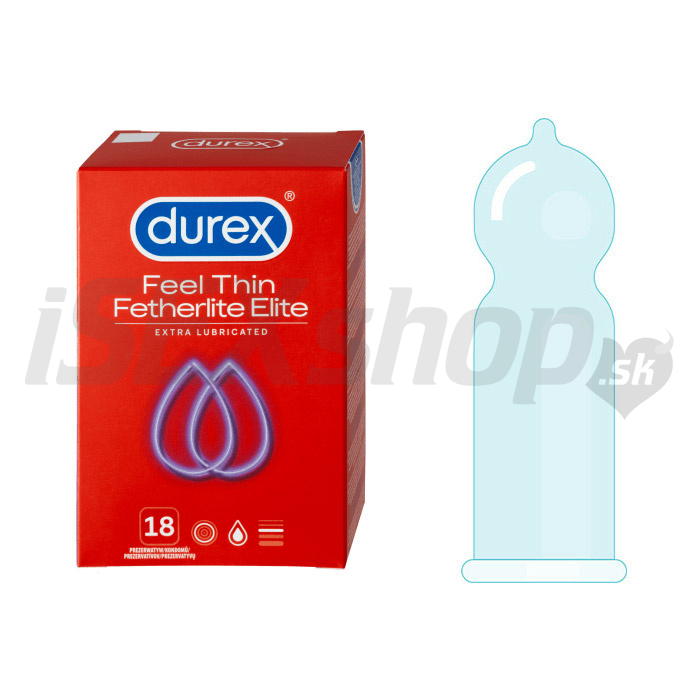 E-shop Durex Feel Thin Extra Lubricated kondóm 18 ks