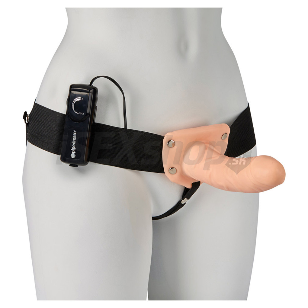 Fetish Fantasy Hollow strap-on vibračný dutý pripínací penis pre ženu či muža