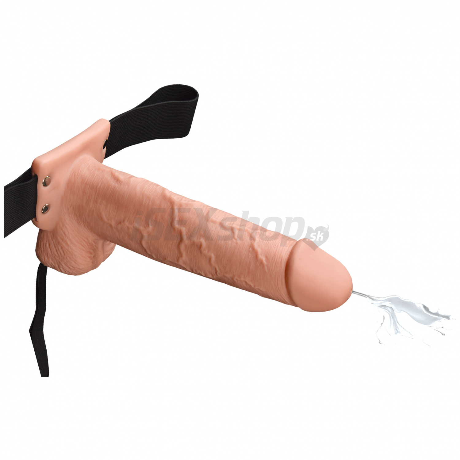 Fetish Fantasy 9 Hollow Squirting Strap-On with Balls