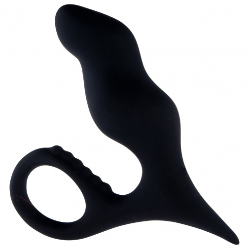 Čierny análny kolík na mužskú prostatu.