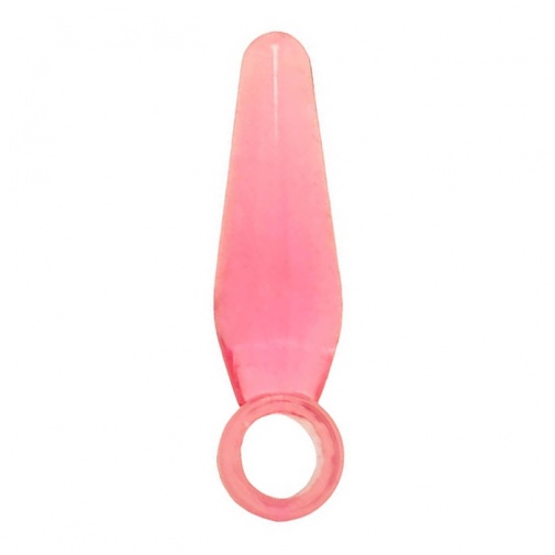 Maličký análny kolík na prst v ružovo-prehľadnej farbe, vhodný pre úplných začiatočníkov - Anal Finger.