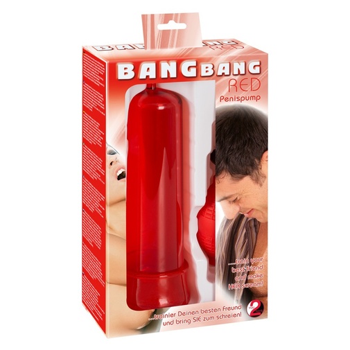 V balení červená vákuová pumpa Bang Bang.
