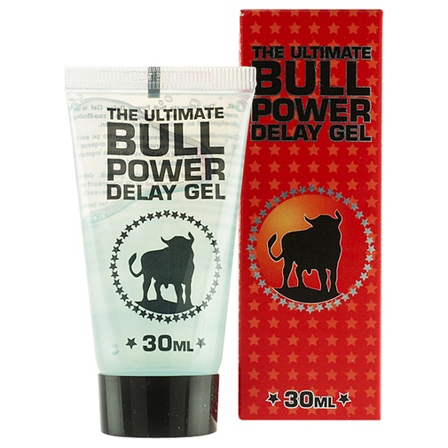 Bull Power Delay gél na oddialenie ejakulácie a dlhší sex, červený obal s býkom