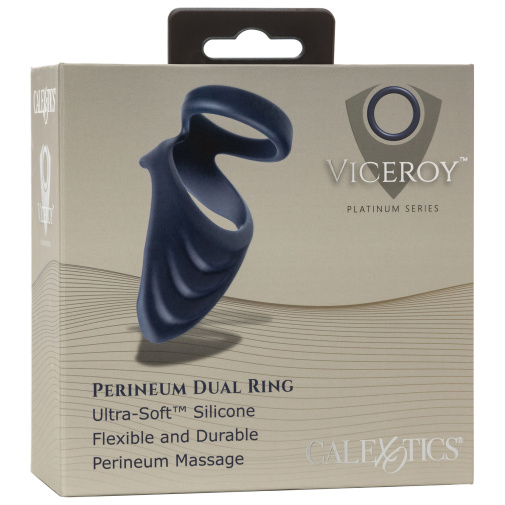 Viceroy Perineum Dual Ring erekčný krúžok modrý. 