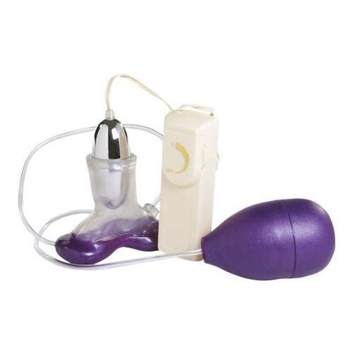 Vibračná vákuová pumpa pre ženy s vibračným vajíčkom a ovládačom.