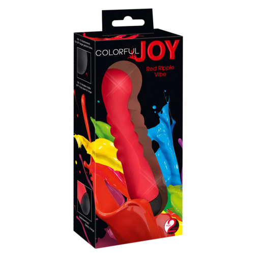 V balení G-bod vibrátor Colorful Joy s vrúbkovaným povrchom