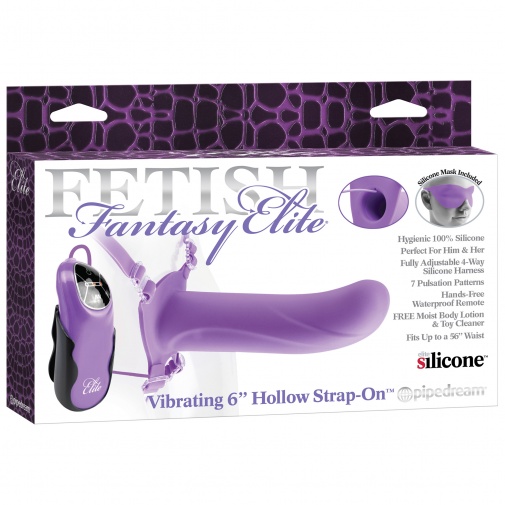 V balení silikónový vibračný strap-on pre mužov aj ženy s ovládačom - Fetish Fantasy Elite 6.