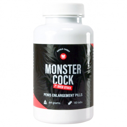 Doplnok výživy vo forme tabliet Monster Cock na zlepšenie erekcie a výdrže v 60 ks balení.