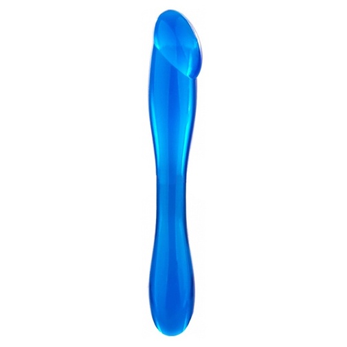 Erotická pomôcka dlhá 18cm v modrej farbe, hladkým povrchom a špičkou pripominájucu žaluď je ako stvorená na divoké análne hrátky.