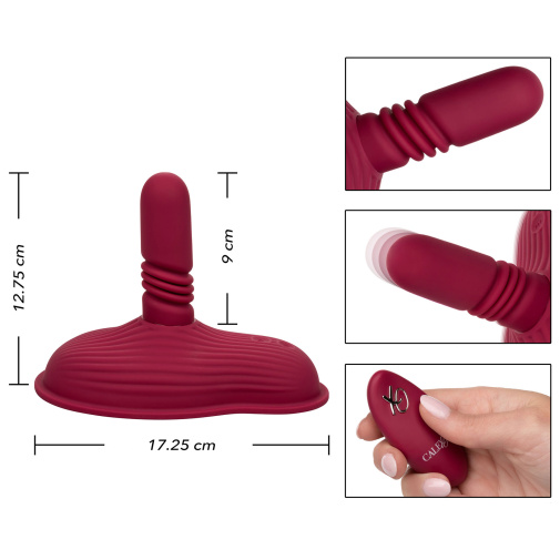 Bordová sexuálna hračka na ktorú sa môžete posadiť a užiť si jazdu.