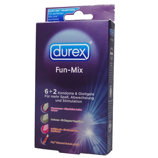 Durex Fun-Mix 6ks + 2ks lubrikant