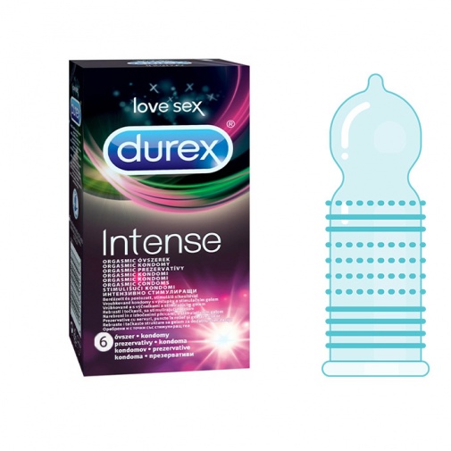 Stimulačné kondómy Durex Intense - 6 ks