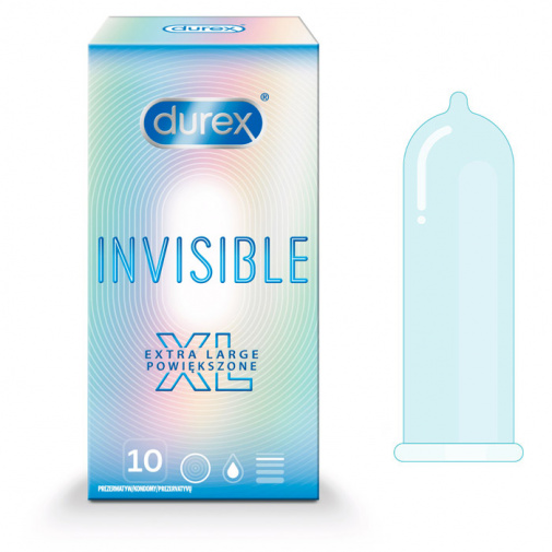 Durex Invisible XL extra tenké extra veľké 10 ks