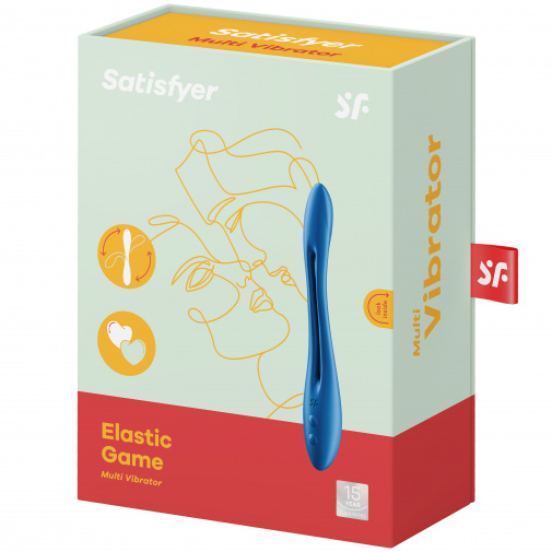 Balenie Satisfyer Elastic Game, v ktorom nájdete okrem vibrátora aj nabíjací kábel a manuál. Vhodné aj ako darček pre ženu aj darček pre muža