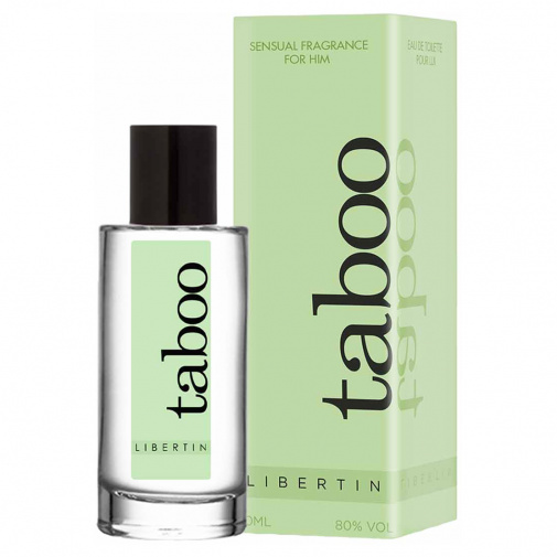 Zmyselná vôňa Taboo Libertin pre mužov, zelený flakón a balenie 
