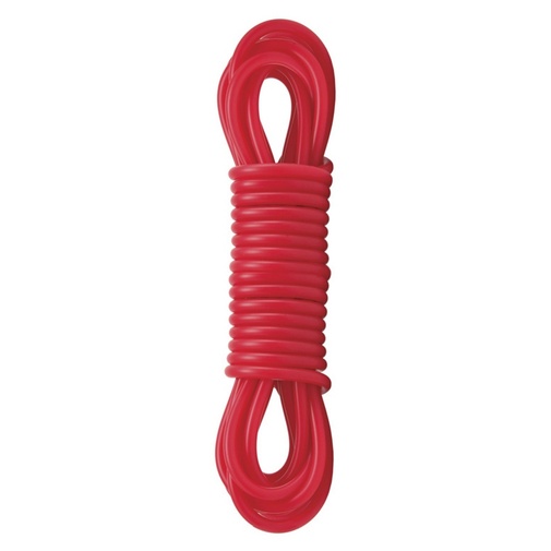 Zväzovacie bondage lano v červenej farbe.