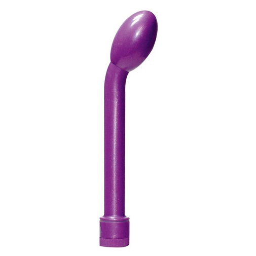 Tenký vodotesný vibrátor fialovej farby s väčšou jemne zahnutou špičkou na stimuláciu G bodu a prostaty - Good Times.