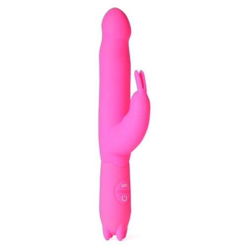 Ružový vibrátor so zajačikom na stimuláciu klitorisu