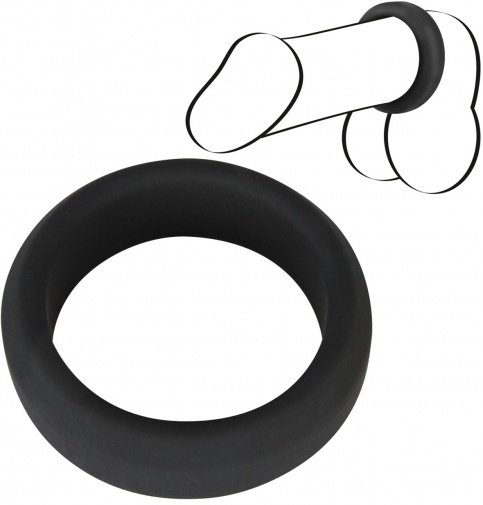 Erekčný silikónový krúžok pre hrubší penis s priemerom 3,8 cm - Black Velvets.