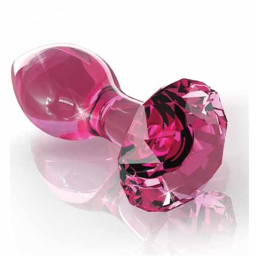 Icicles No. 79 ružový sklenený kolík diamant