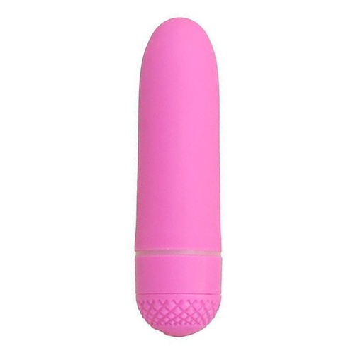 Malý ružový mini vibrátor ružovej farby so zamatovým povrchom a multirýchlostnými vibráciami.