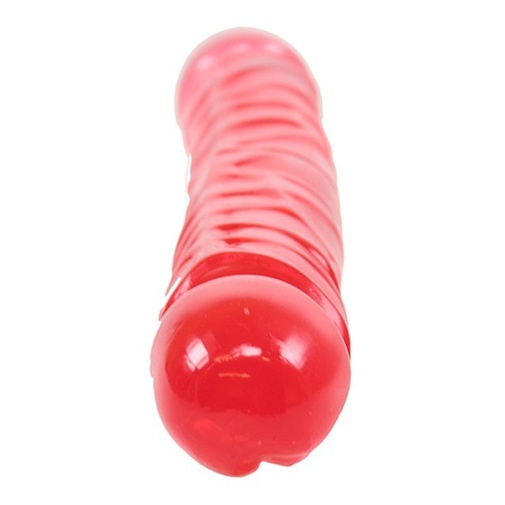 Dlhé ružové dildo pre dvojitú penetráciu do vagíny a análu.