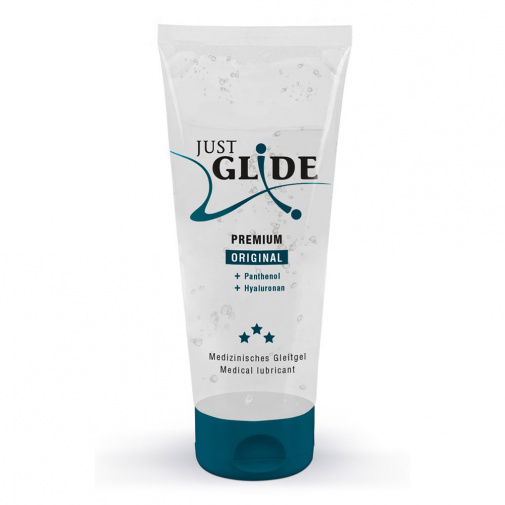 Just Glide Premium 200 ml lubrikačný gél na vodnej báze s hydratačným efektom.