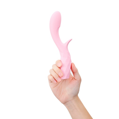 Špičkový vibrátor z veľmi kvalitného materiálu na dráždenie bodu G so stimulátorom klitorisu.