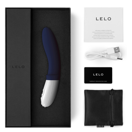 Vibrátor Lelo Billy 2 sa dodáva s nabíjacím káblom USB, úložným puzdrom, kartičkou originality a manuálom.  
