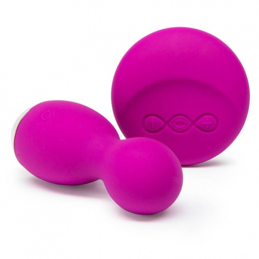 Výkonné ružové vibračné vajíčko Lelo Hula Beads elegantného tvaru s ovládačom.